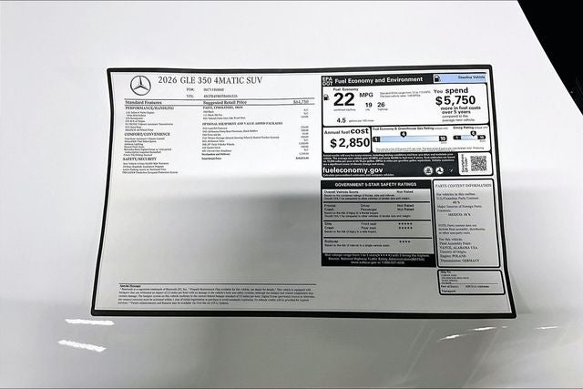 2026 Mercedes-Benz GLE GLE 350 4MATIC®