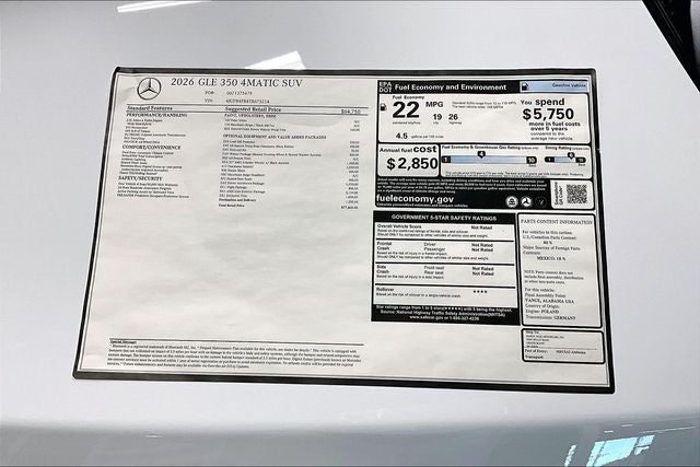 2026 Mercedes-Benz GLE GLE 350 4MATIC®