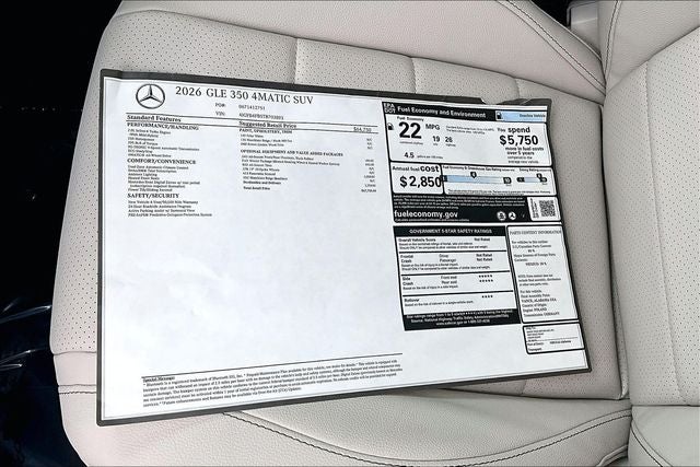 2026 Mercedes-Benz GLE GLE 350 4MATIC®