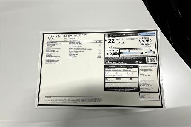 2026 Mercedes-Benz GLE GLE 350 4MATIC®