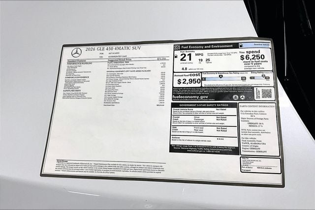 2026 Mercedes-Benz GLE GLE 450 4MATIC®