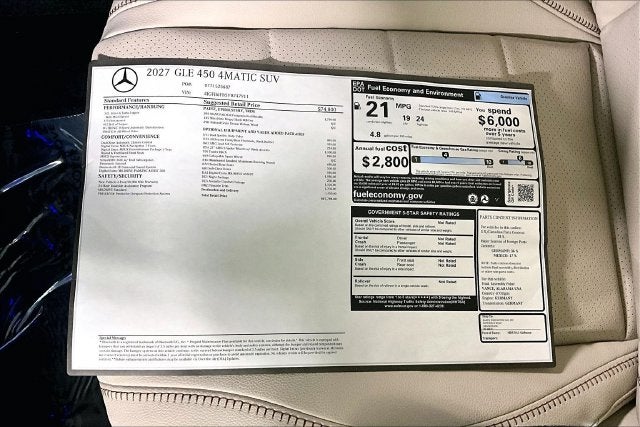 2027 Mercedes-Benz GLE GLE 450 4MATIC®