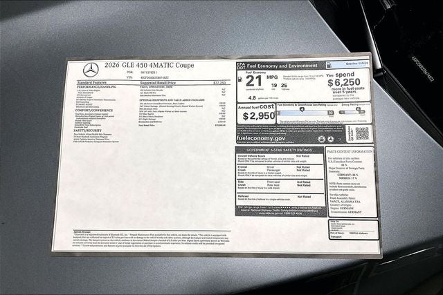 2026 Mercedes-Benz GLE GLE 450 Coupe 4MATIC®