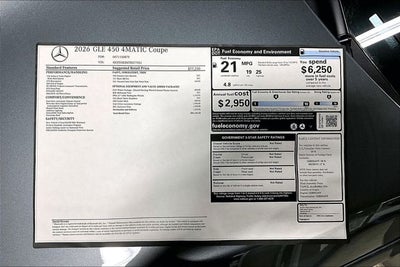 2026 Mercedes-Benz GLE GLE 450 Coupe 4MATIC®