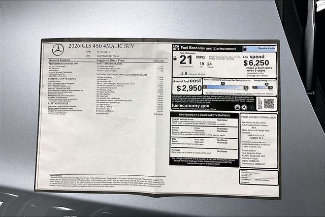 2026 Mercedes-Benz GLS GLS 450 4MATIC®