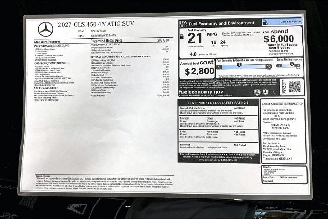 2027 Mercedes-Benz GLS GLS 450 4MATIC®
