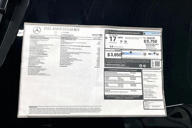 2026 Mercedes-Benz GLS GLS 63 AMG® 4MATIC®