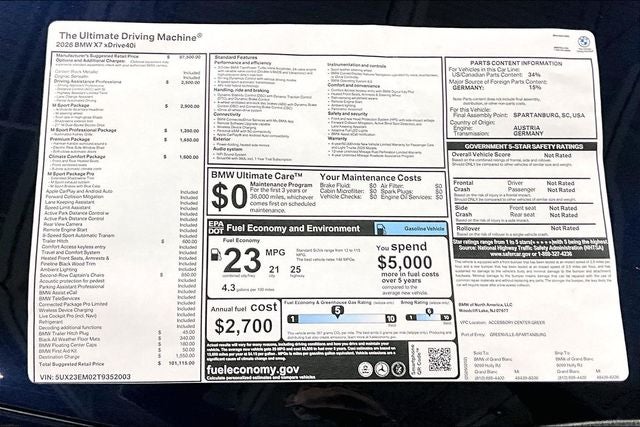2026 BMW X7 xDrive40i