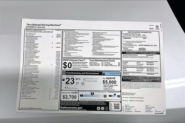 2026 BMW X7 xDrive40i