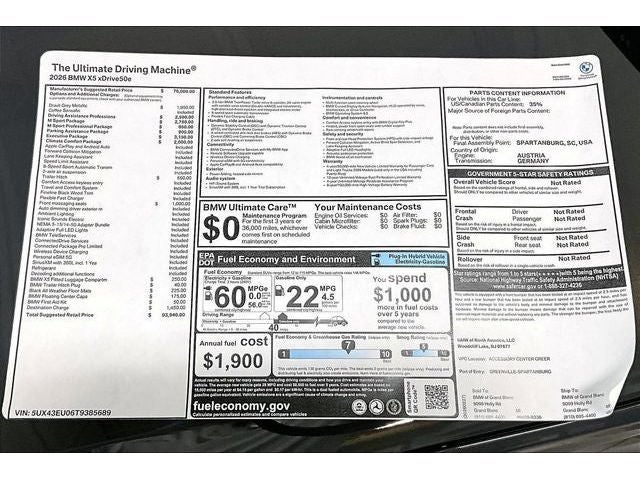2026 BMW X5 xDrive50e