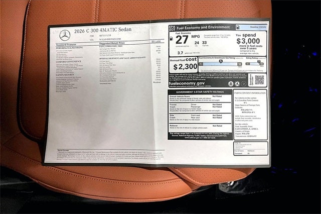 2026 Mercedes-Benz C-Class C 300 4MATIC®