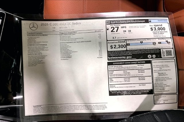 2026 Mercedes-Benz C-Class C 300 4MATIC®