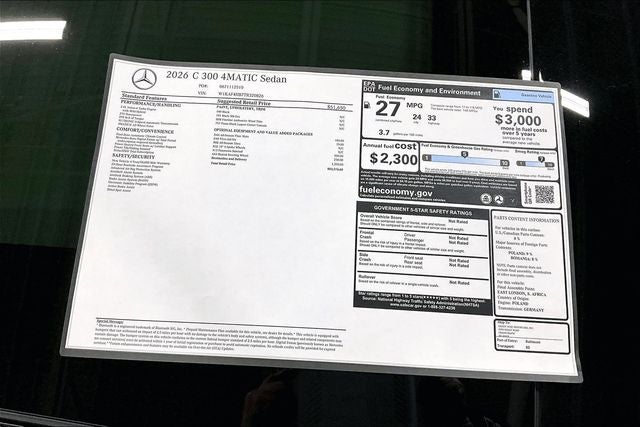 2026 Mercedes-Benz C-Class C 300 4MATIC®