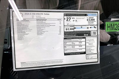 2026 Mercedes-Benz E-Class E 350 4MATIC®
