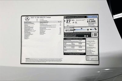 2027 Mercedes-Benz E-Class E 350 4MATIC®