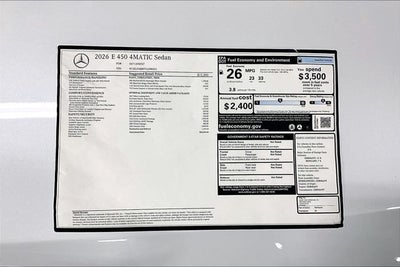 2026 Mercedes-Benz E-Class E 450 4MATIC®