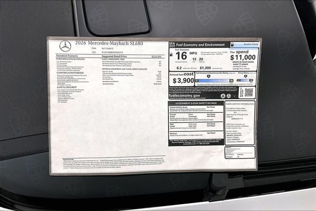 2026 Mercedes-Benz SL-Class Maybach SL 680 4MATIC®