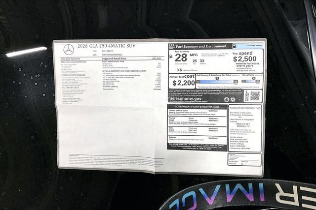 2026 Mercedes-Benz GLA GLA 250 4MATIC®