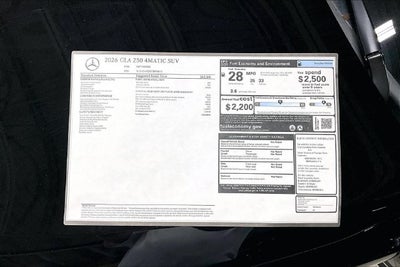 2026 Mercedes-Benz GLA GLA 250 4MATIC®