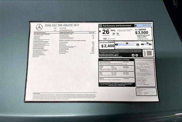 2026 Mercedes-Benz GLC GLC 300 4MATIC®