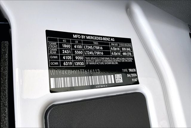 2026 Mercedes-Benz Sprinter 2500 Cargo 144 WB