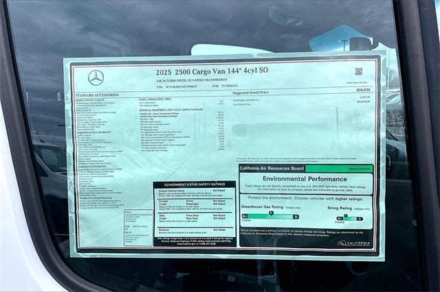 2025 Mercedes-Benz Sprinter 2500 Cargo 144 WB