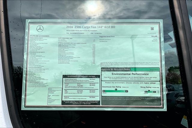 2026 Mercedes-Benz Sprinter 2500 Cargo 144 WB
