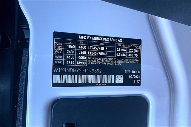 2025 Mercedes-Benz Sprinter 2500 Cargo 170 WB Extended