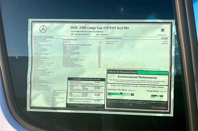 2025 Mercedes-Benz Sprinter 2500 Cargo 170 WB Extended