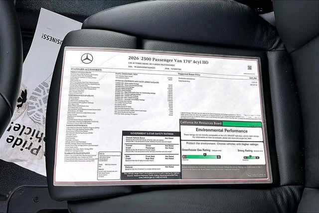 2026 Mercedes-Benz Sprinter 2500 Passenger 170 WB High Roof
