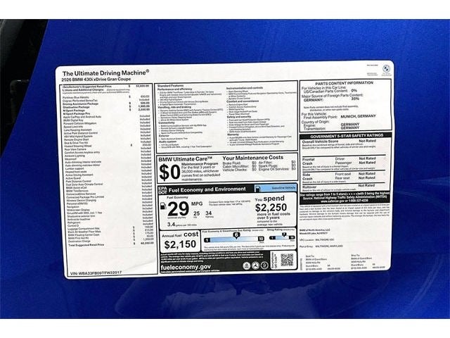 2026 BMW 4 Series 430i Gran Coupe