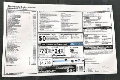 2026 BMW 7 Series 750e xDrive