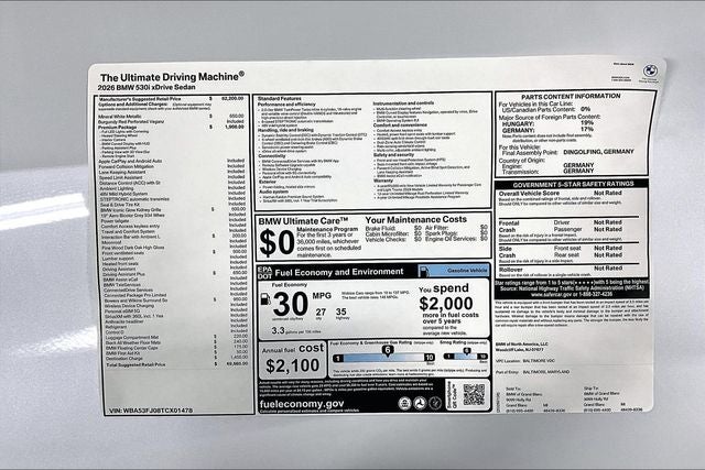 2026 BMW 5 Series 530i xDrive