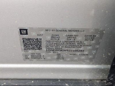 2018 Chevrolet Traverse LT Cloth w/1LT