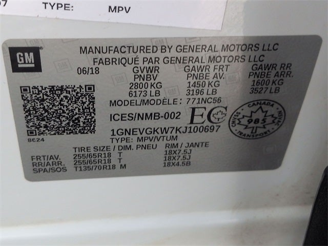 2019 Chevrolet Traverse LT Cloth w/1LT