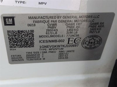 2019 Chevrolet Traverse LT Cloth w/1LT