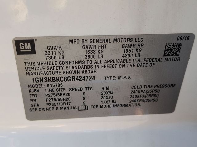 2016 Chevrolet Tahoe LT