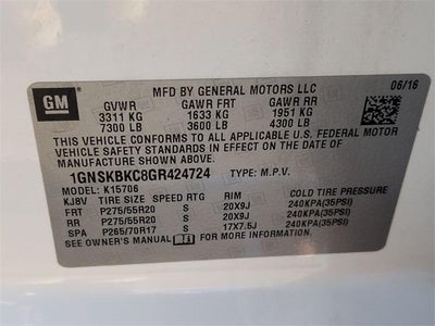 2016 Chevrolet Tahoe LT