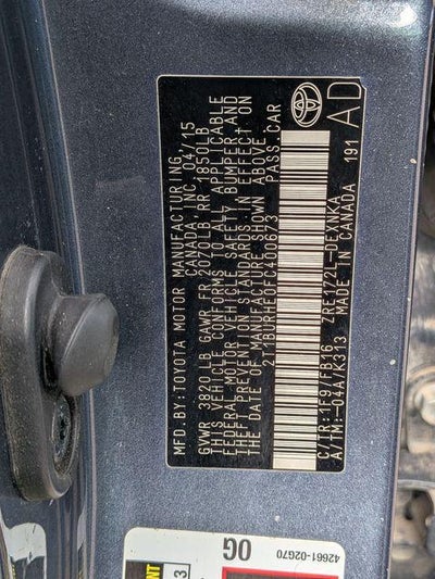 2015 Toyota COROLLA LE