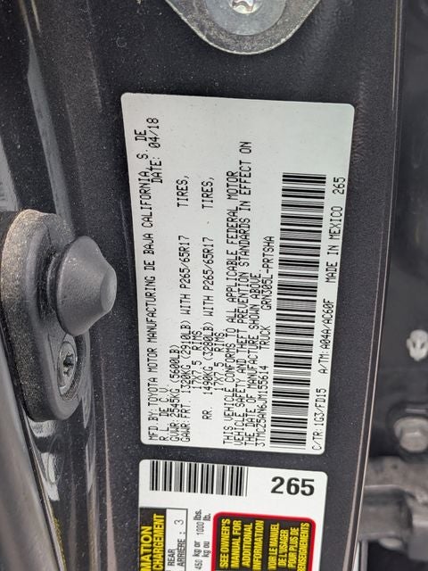2018 Toyota TACOMA TRD SPORT TRD Sport V6