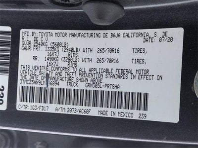 2020 Toyota TACOMA TRD OFFRD TRD Off-Road V6