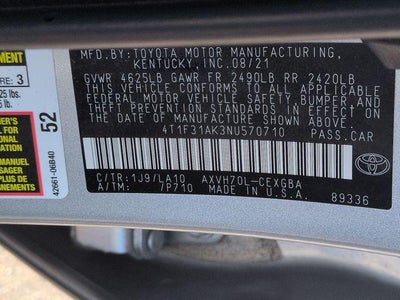 2022 Toyota CAMRY XLE