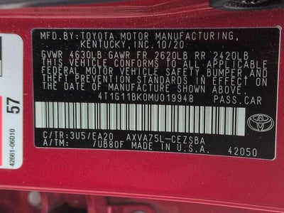 2021 Toyota CAMRY SE