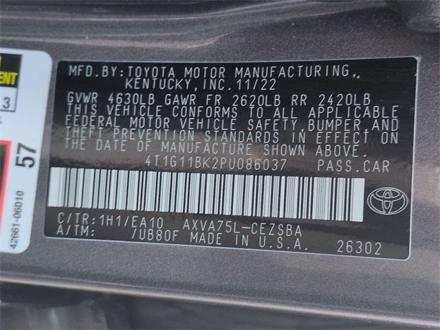 2023 Toyota CAMRY SE