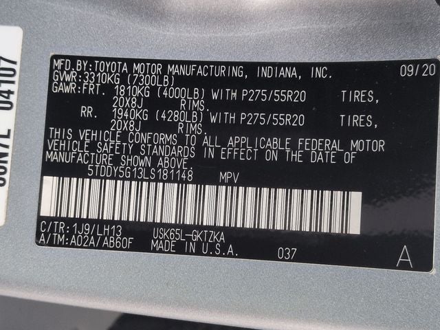 2020 Toyota SEQUOIA 4X4 Platinum