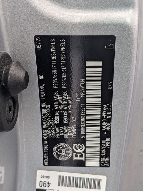 2022 Toyota Sienna XLE 7 Passenger