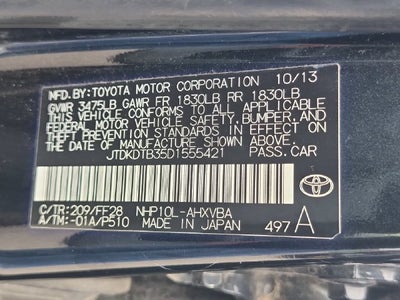 2013 Toyota PRIUS c Two
