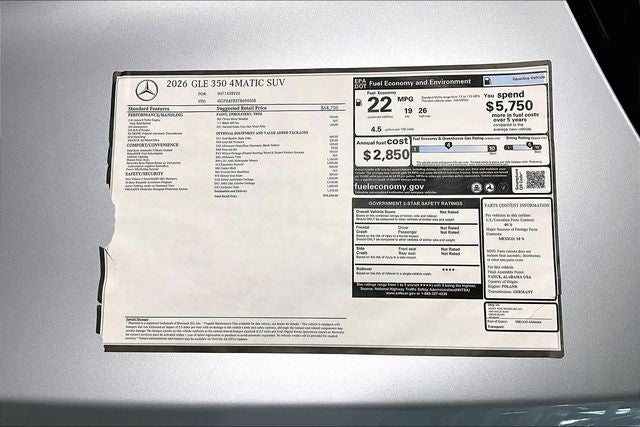 2026 Mercedes-Benz GLE GLE 350 4MATIC®