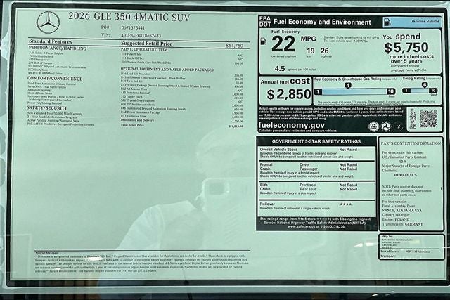 2026 Mercedes-Benz GLE GLE 350 4MATIC®