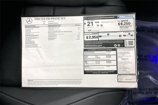 2026 Mercedes-Benz GLE GLE 450 4MATIC®